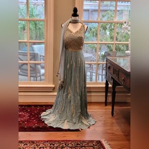 Beaded Gown, XXL, Celestial Blue
